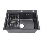 سینک باکسی ۶۰×۴۰ استیل ۳۰۴، جمع‌وجور، لوکس و مناسب آشپزخانه کوچک