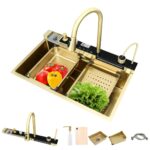 سینک پیانویی پنج کلید طلایی برند سیتی مارکت همراه اکسسوری کاربردی کامل