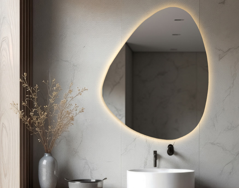 ATT01 آینه دفرمه روشویی Code ATT01 که با شیشه مقاوم5 میلیمتری ساخته شده است و محیط را بسیار شیک و لوکس می کند.