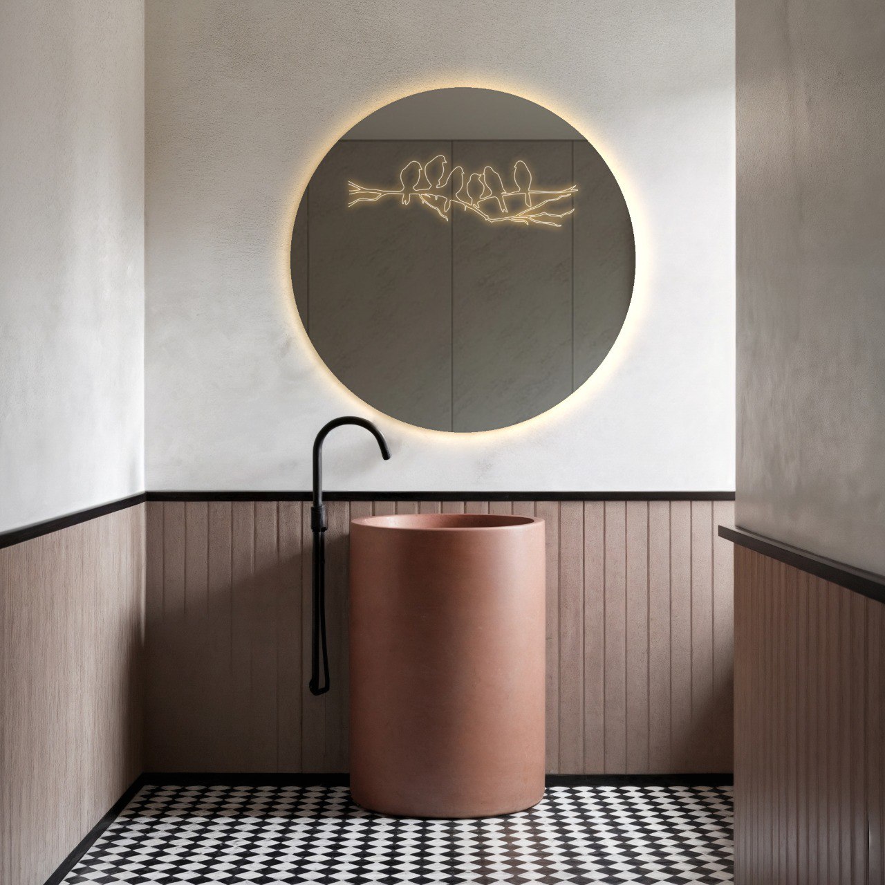 AB33 آینه دفرمه روشویی Code : AB33