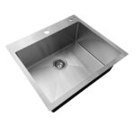 سینک 44 در 44 برند لیلی رنگ استیل و دودی